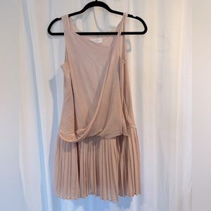 Jessica Simpson blush pink pleated mini dress size 4